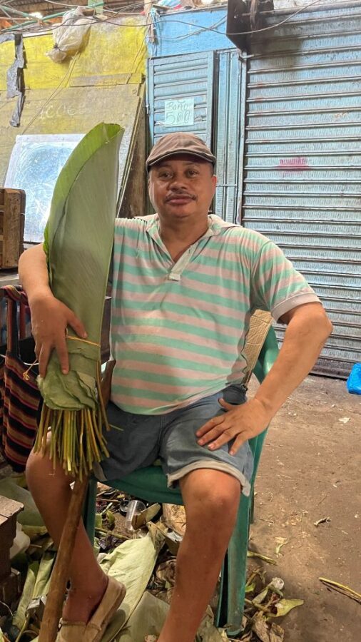 Local vender selling leaves